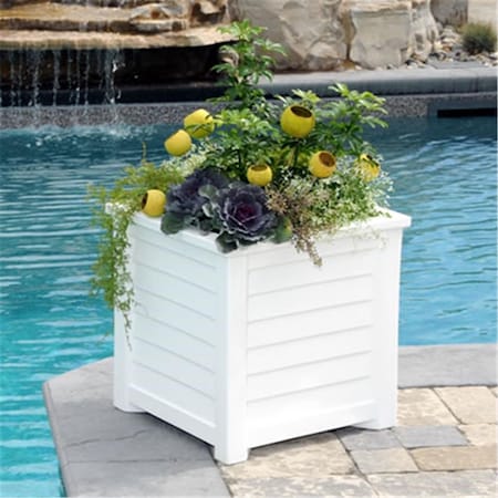 Lawnitator Lakeland 20x20 Planter White LA2621860